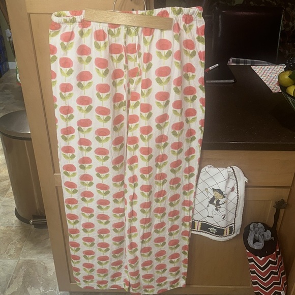 Garnet Hill Made in Poland with German organic cotton  2 pieces robe and pants - Picture 8 of 10